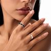 Simple Black And White Plated Titanium Steel Couple Rings 6mm Drip Oil Design