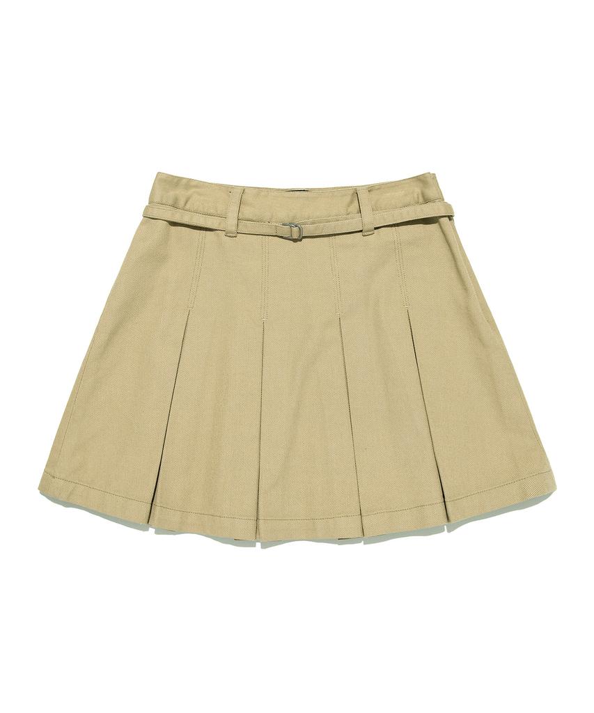 LEE Women'S Pleated Mini Skirt Beige