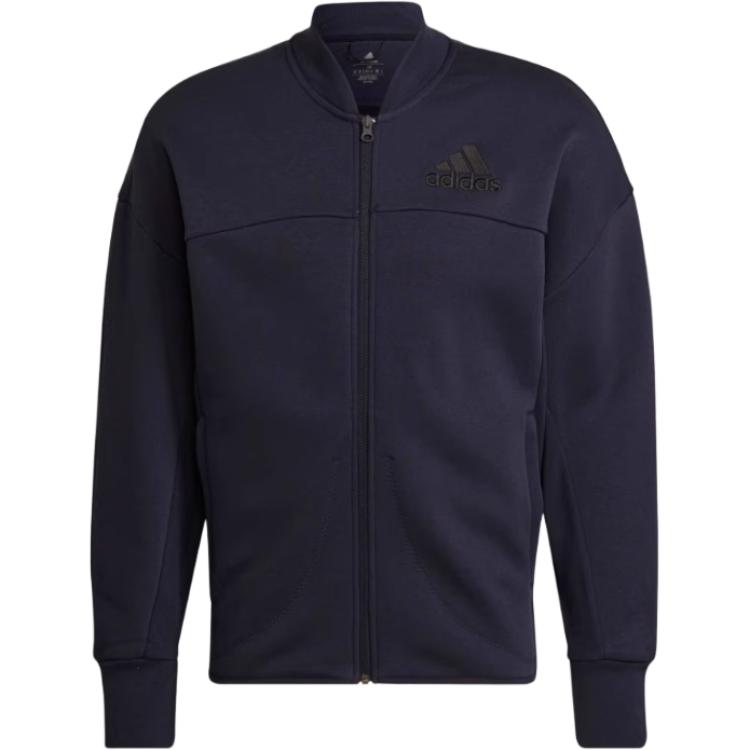 Adidas Relaxed Fit Casual Zip-Up Long Sleeve Jacket Men Outerwear Legend-Ink-Blue HC5878