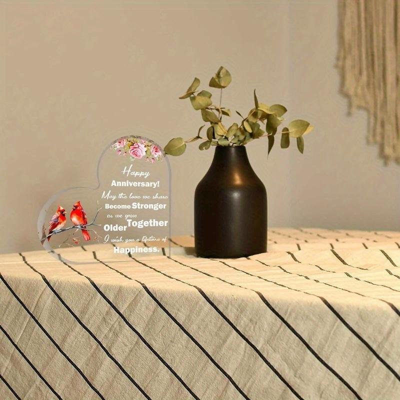 Heart Shaped Anniversary Plaque - Romantic Keepsake Gift for Couples