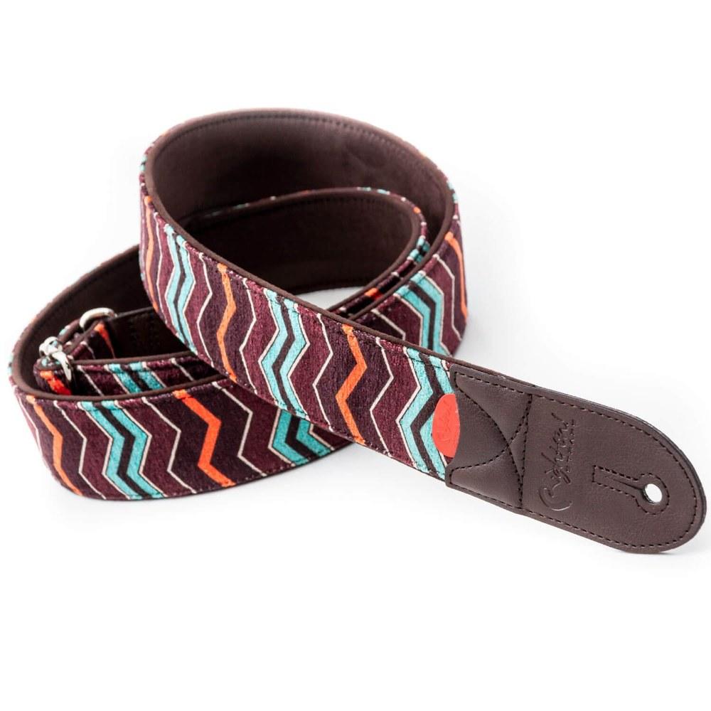 RightOn! Straps Guitar and Bass Strap ZIGGY TEAL 5cm Width 80–145cm