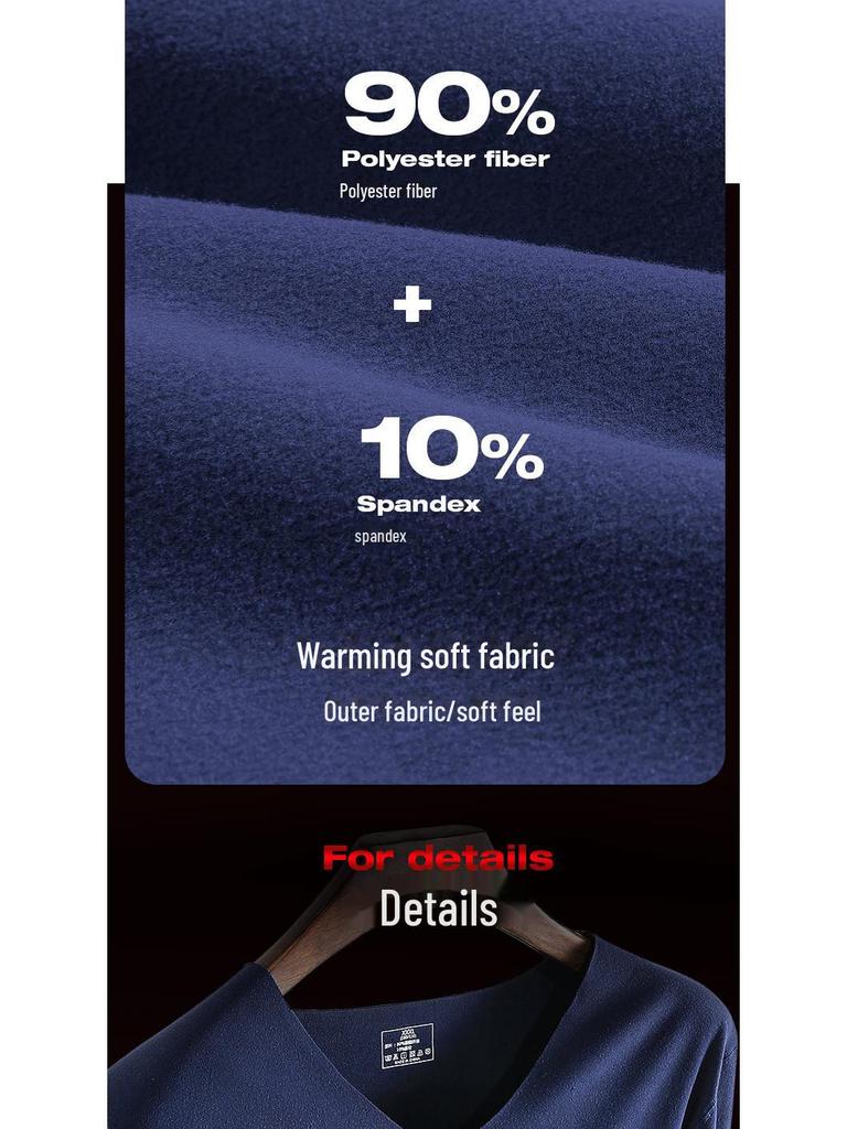 Men's Velvet-Lined Thermal Underwear Set: Seamless Cotton Sweater and Pants for Autumn/Winter