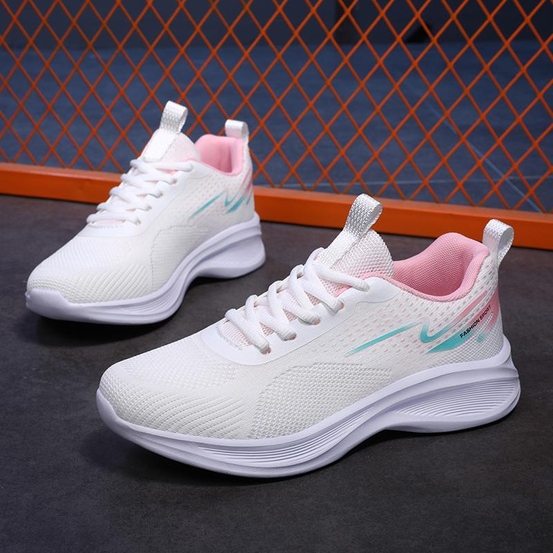 Women Sneakers Mesh Breathable Sports Running Jogging Chunky Platform Flat Shoes Student Casual Trainers Anti-slip Sneakers