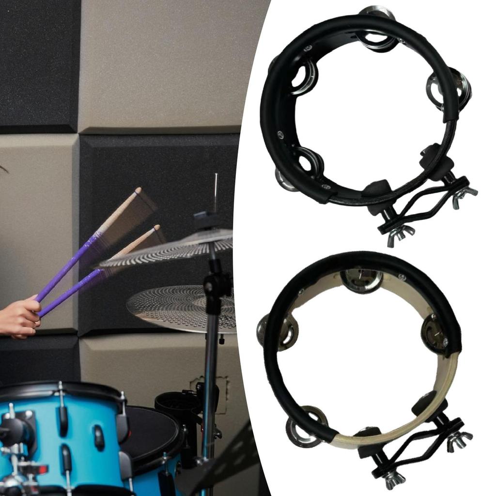Percussion Tambourine Practical Performance Portable Party Professional Dance for Drum Set Cymbal Stand Handheld Tambourine