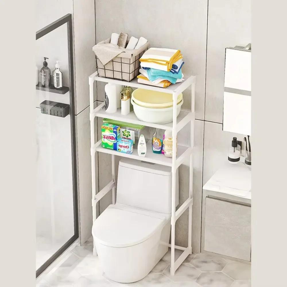 Washing Machine Storage Rack 3 Layers Adjustable Portability Balcony Storage Racks Floor Standing Toilet Bathroom Accessories