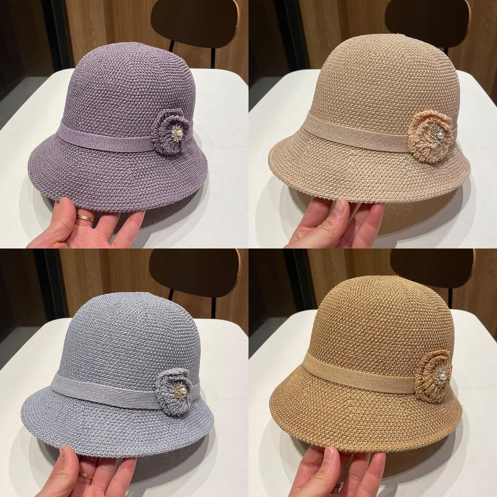 Summer Ladies Hat With Floral Pattern And Sun Protection For Outdoor Travel