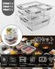BOROHOUSE Heat-Resistant Glass Container Set (4 Pieces): 1370ml, 560ml, 240ml X 2. Temperature Range: -20℃ To 510℃ (rapid Cooling/heating Up To 120℃).
