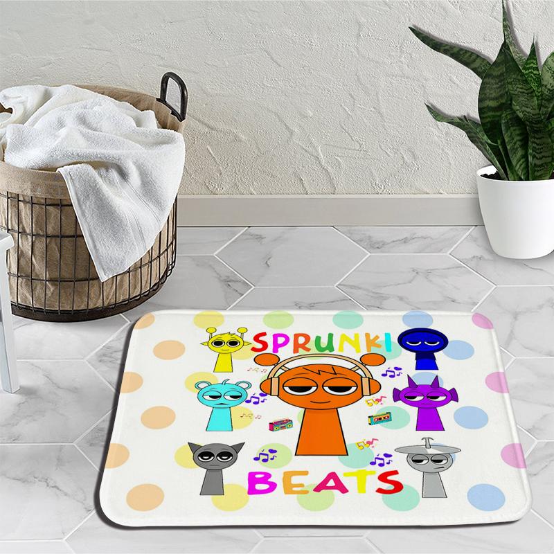 

Cartoon Sprunki Incredibox Floor Mat Ins Style Velvet Anti-fouling Домашній ганок Абсорбуючий протиковзкий кухонний килимок 2