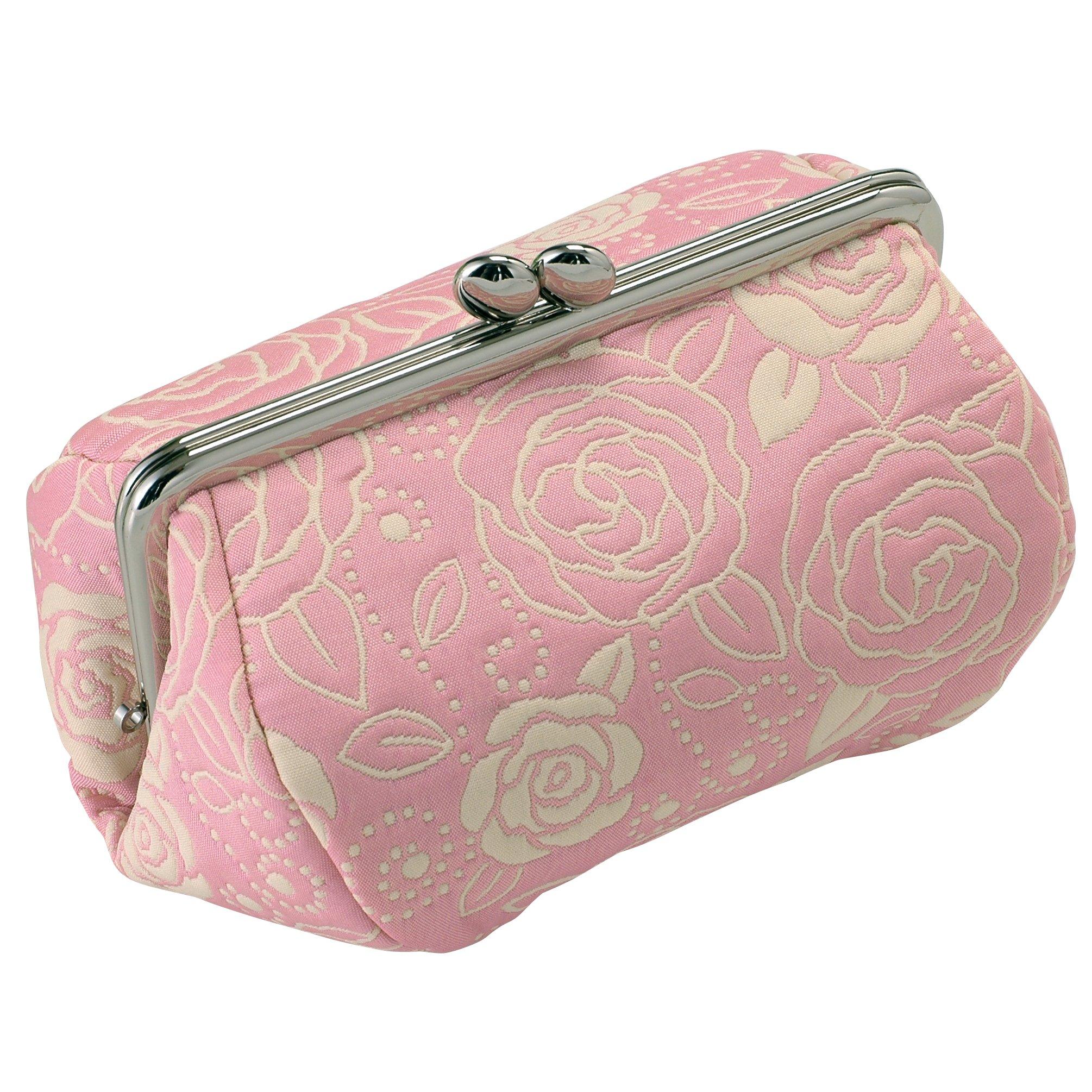 

Cosmetic pouch with a lovely puffed A stylish cosmetic pouch in pink and light weave. beige.