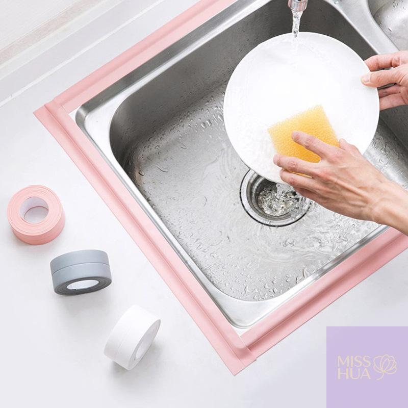 1 Rolle Küchen Anti-Schimmel- und Wasserdichtes Band Feuchtigkeitsbeständiger Küchen- und Badezimmer Spülenaufkleber