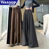 WASSUP AMAZING Women's High-Waist Wide-Leg Trousers