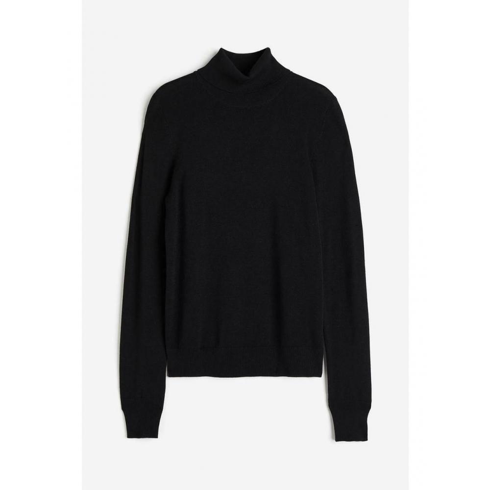 H M Turtleneck Sweater Black 1176748001