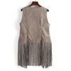 1920s Womens Cowboy Cowgirl Tassel Waistcoat Sleeveless Vest Hippie Jacket Retro Motorcycle Coat-yujia-yujia