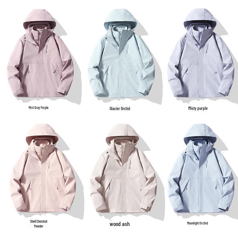 2024 Autumn Mountain System Outdoor Windbreaker: Couple's 3-in-1 Waterproof Jacket for Travel & Hiking