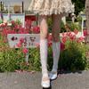 Womens Long Arm Leg Sleeves Ultrathin Lace Sun Protective Cooling Ice Silk Arm Leg Covers Fingerless Gloves Accessories