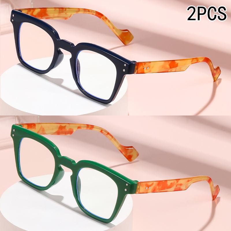 1PCS Large Retro Glasses Frame HD Reading Glasses Trendy Unisex Fashion Eyewear 9672