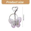 Elegant Butterfly Shaped Keychain Colorful Key Charm Transparent Butterfly Keyring Handbag Decoration for Women Girl