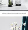 Creative Gray Pleated Glass Vase for Fresh Flowers and Lilies – Twisted Pattern Living Room Ornament
