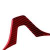 Red ABS Carbon Fiber Pattern Steering Wheel Cover Trim Fits Mercedes Benz W204
