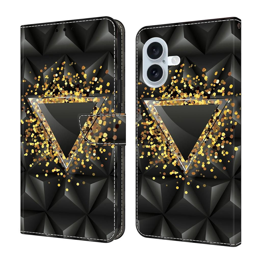 For iPhone 17 Case PU Leather Wallet Phone Cover with Stand