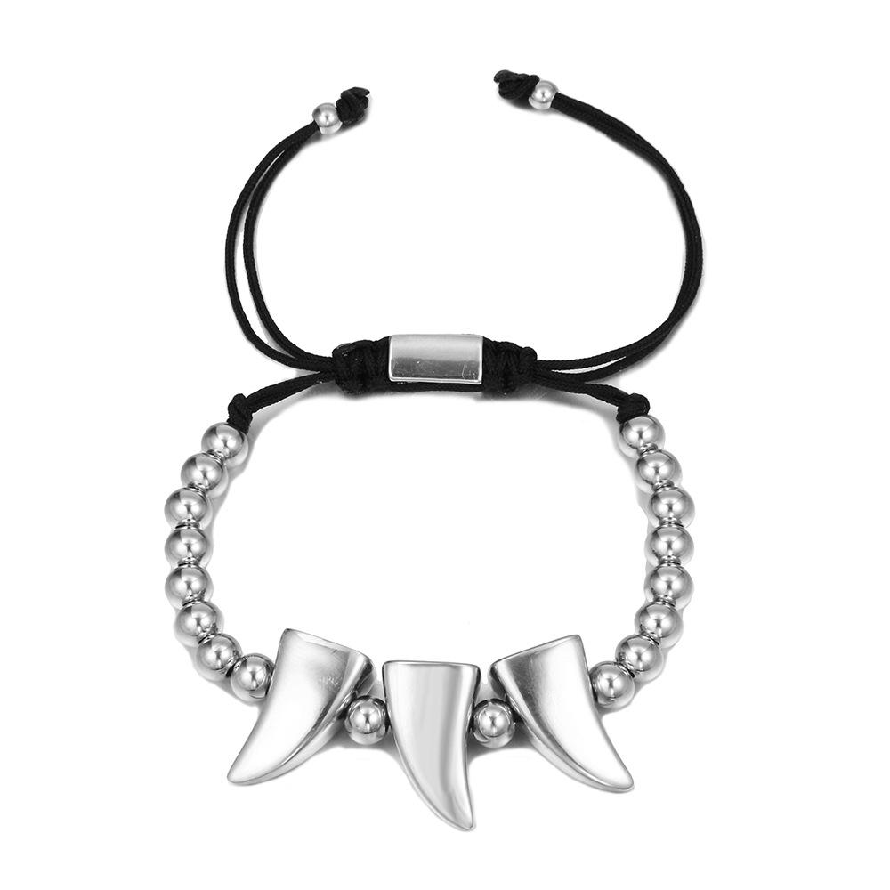 

Мужской браслет JYL TS в индийском стиле, плетеный из рога, усиливает смелость и защиту ZJ8231 серебряный