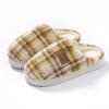 Fashion home cotton slippers women's autumn and winter new non-slip velvet warm colored striped cotton slippers