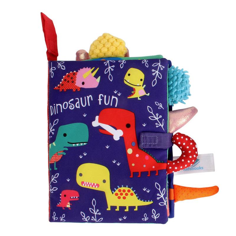 Quiet Book for Toddler Animal Cognitive Fabric Activity Busy Book Montessori Baby Book Toys Cloth Crinkle Books for Babies