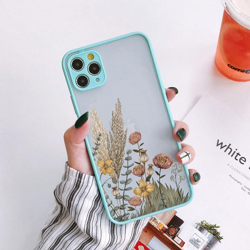 Retro Flower Bud Phone Case for Iphone 16 11 12 13 14 Pro Max 15 Plus Meticulous Plant for Iphone X XS XR 7 8 Plus Back Covers