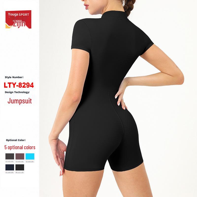 Women's Summer Short Sleeve Yoga & Dance Jumpsuit