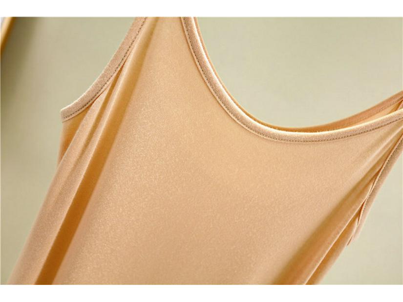 Women's Sleeveless Modal Cotton Slimming Midi Dress - Plus Size, Summer Round Neck Layer Slip