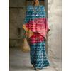 European and American retro bohemian suit exotic 1D printed loose top wide-leg pants temperament casual two-piece set