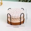 8 Pcs Drink Coasters with Rack Woven Coasters Minimalist Cup Coasters Round Woven Mats for Dining Table Centerpiece Decor