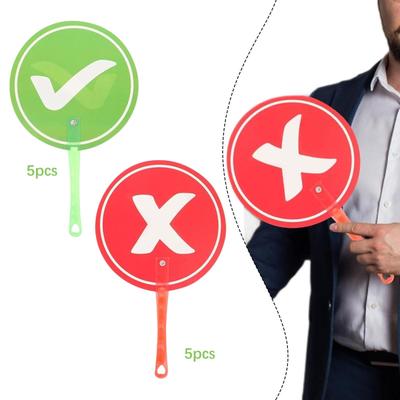 10x Paletas de Votación Doble Cara Señales de Interacción Herramienta Interactiva Portátil Suministros para Eventos en el Aula