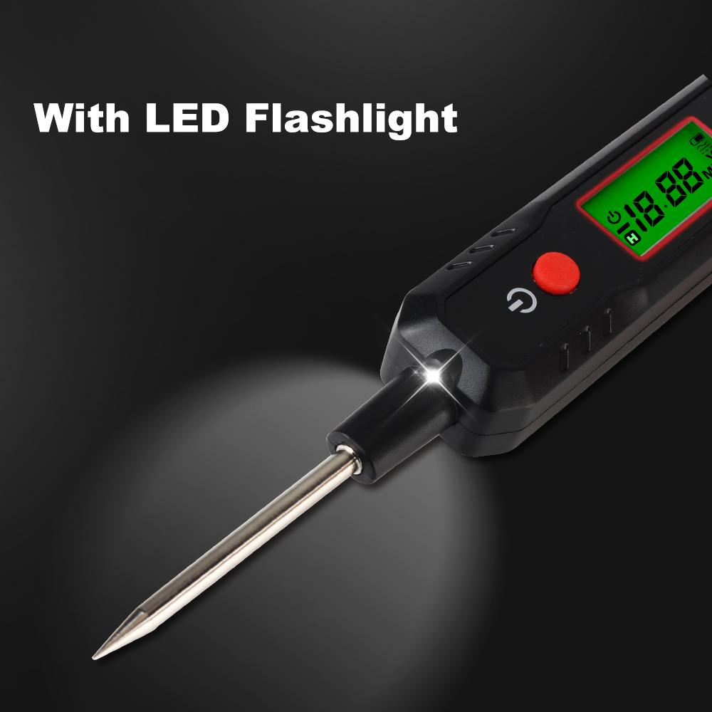 Circuit Detector HT86 0.8V-100V DC/Resistance Test Universal Digital LCD Display Car Voltage Tester With Flashlight Probe Pen