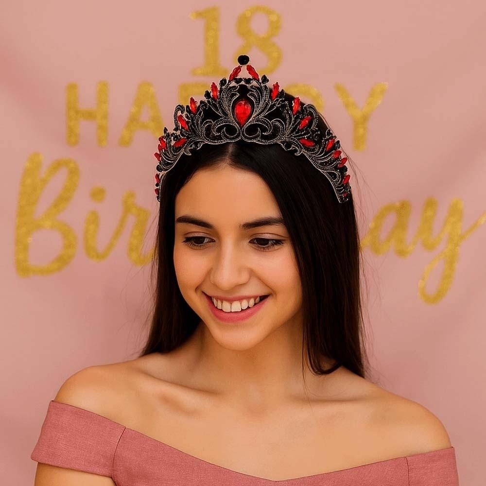 Elegant Queen Tiara Crown Vintage Ancient Greece Tiara Luxury Princess Rhinestone Tiara  Party