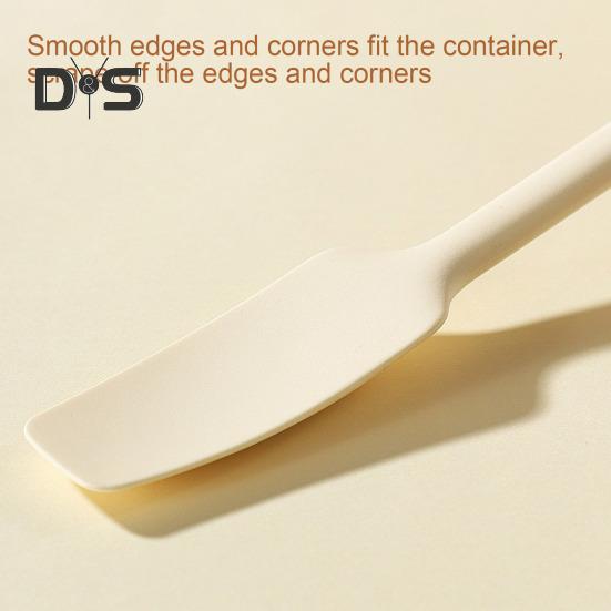 Silicone Jar Spatula for Scraping Spreading Long Handle Rubber Scraper for Jars Bottles Heat Resistant BPA Free Silicone Utensil for Home Kitchen