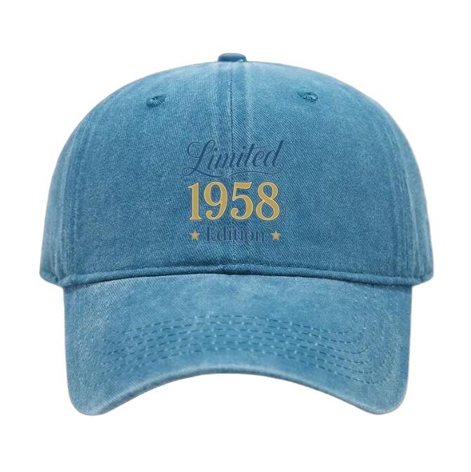 USA 1958 Anniversary Retro Baseball Cap - Men's Curved Brim Hat