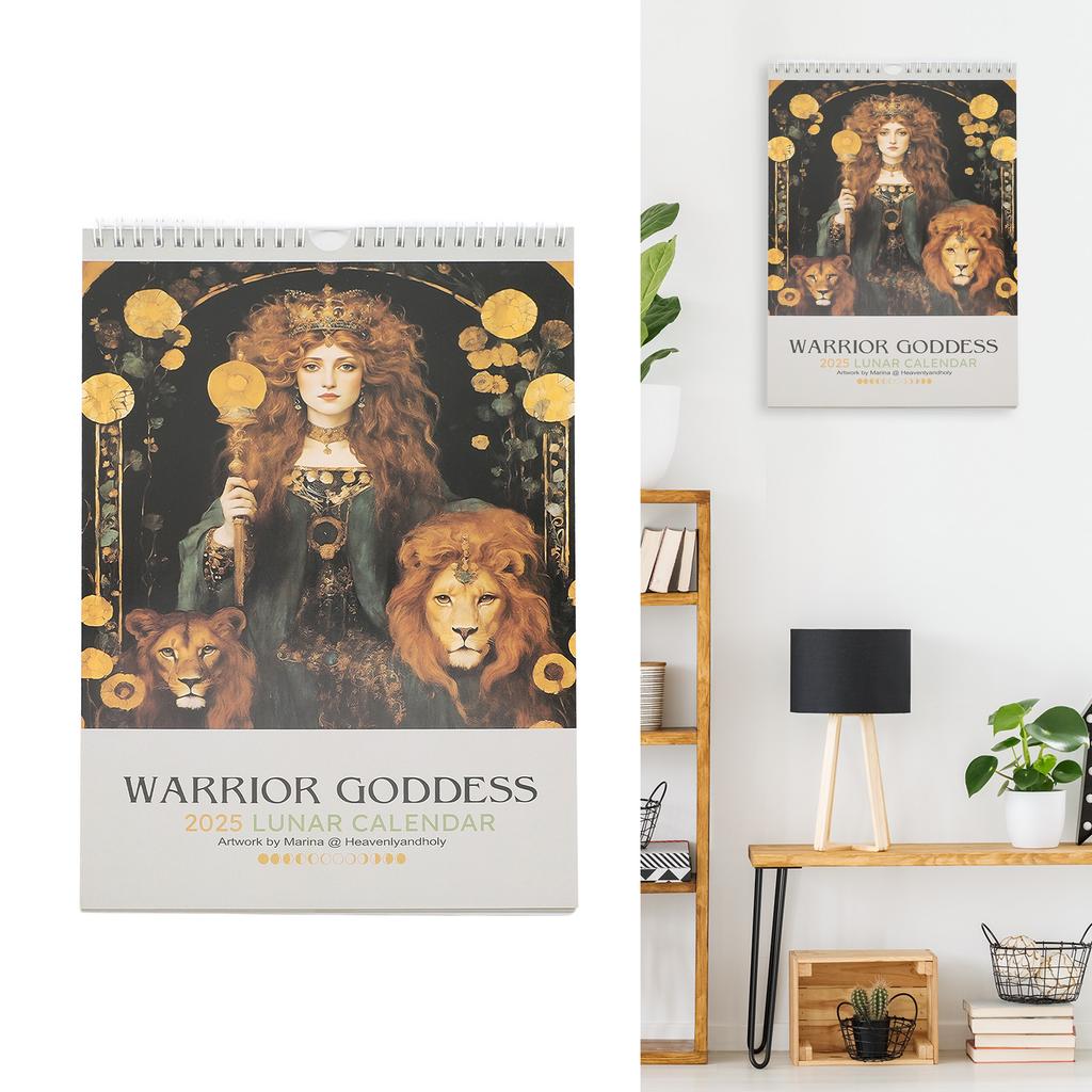 Kalendář Válečné Bohyně 2025 Plánovač Nástěnný Zábavný Závěsný Dárkový Gag Silný Papír pro Přátele