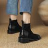 Krazing Pot Flock Autumn Winter Shoes Low Heels Size 43 Stretch Boots Back Patch Work Street Wear Elastic Ankle Boots