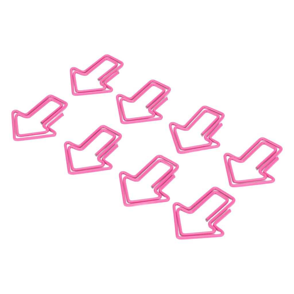 100Pcs Paper Clips Cute Unique Shape Electroplating Process Lightweight Portable Metal Paperclip