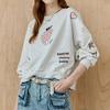 Strawberry Spangle Embroidered Crop Sweatshirt Zd04qt001on