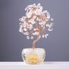 Multicolor Crystal Potted Tree Crystal Stone Wealth Tree Figurine for Positive Energy and Fortune Wealth Success