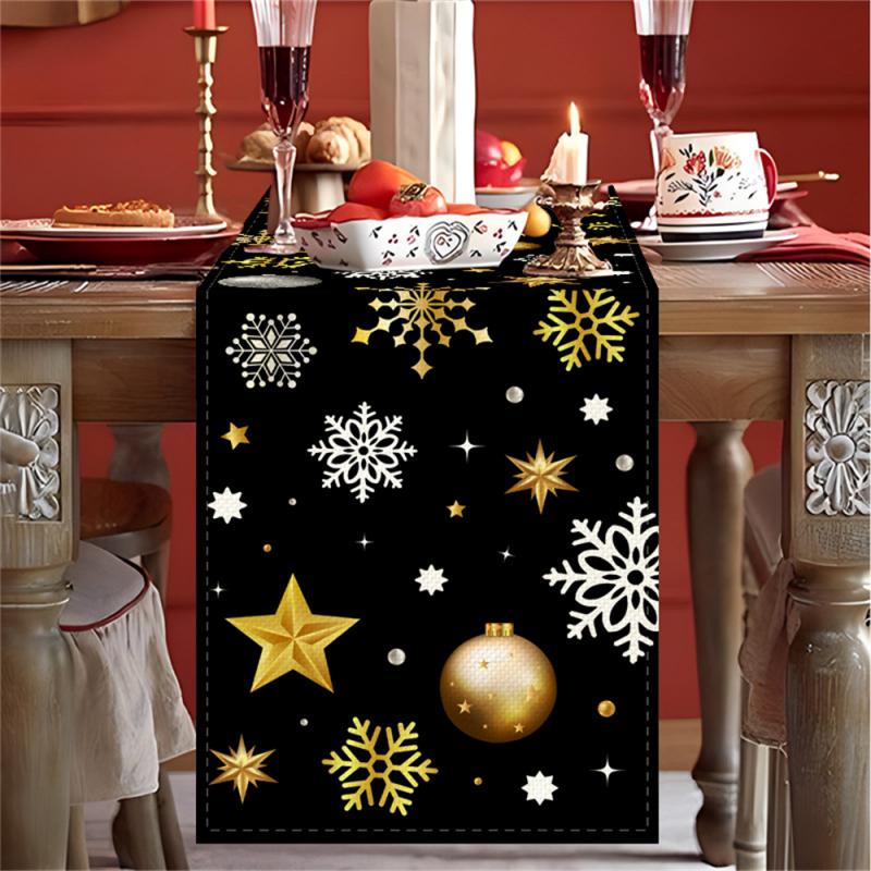 Новая рождественская льняная печатная скатерть для стола Nordic Home Living Room Insoled — фото 6