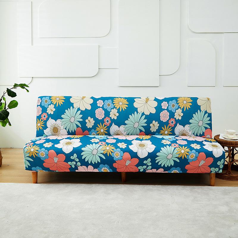 Neng Full Cover Sofa Bed Cover Simple Folding Armless Elastic Sofa Cover Fabric All-Inclusive Universal Cover