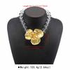 N11111 hot-selling creative transparent beaded electroplated flower necklace, personalized fashion solid color spray paint neck chain