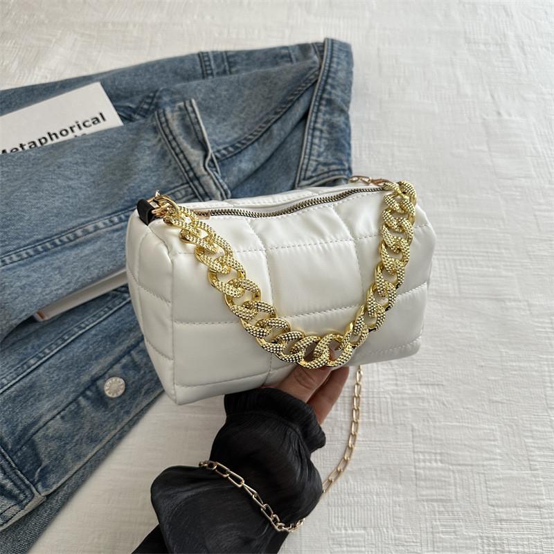 Chic Minimalist Crossbody Bag For Women In White Black Khaki Brown Durable Style