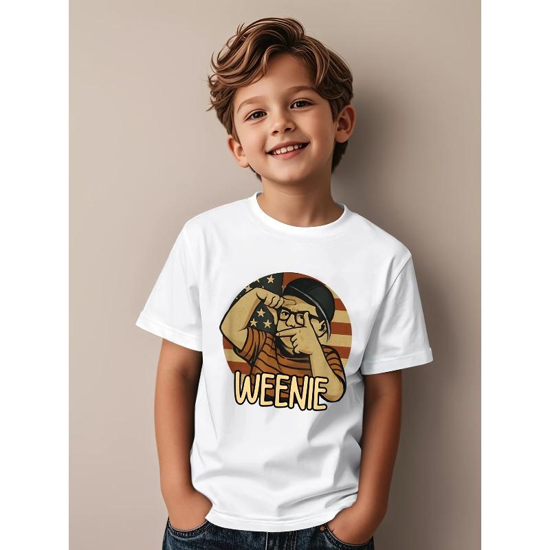 Kids USA & Kids Character Graphic Crewneck Short Sleeve T-Shirt 110 белый