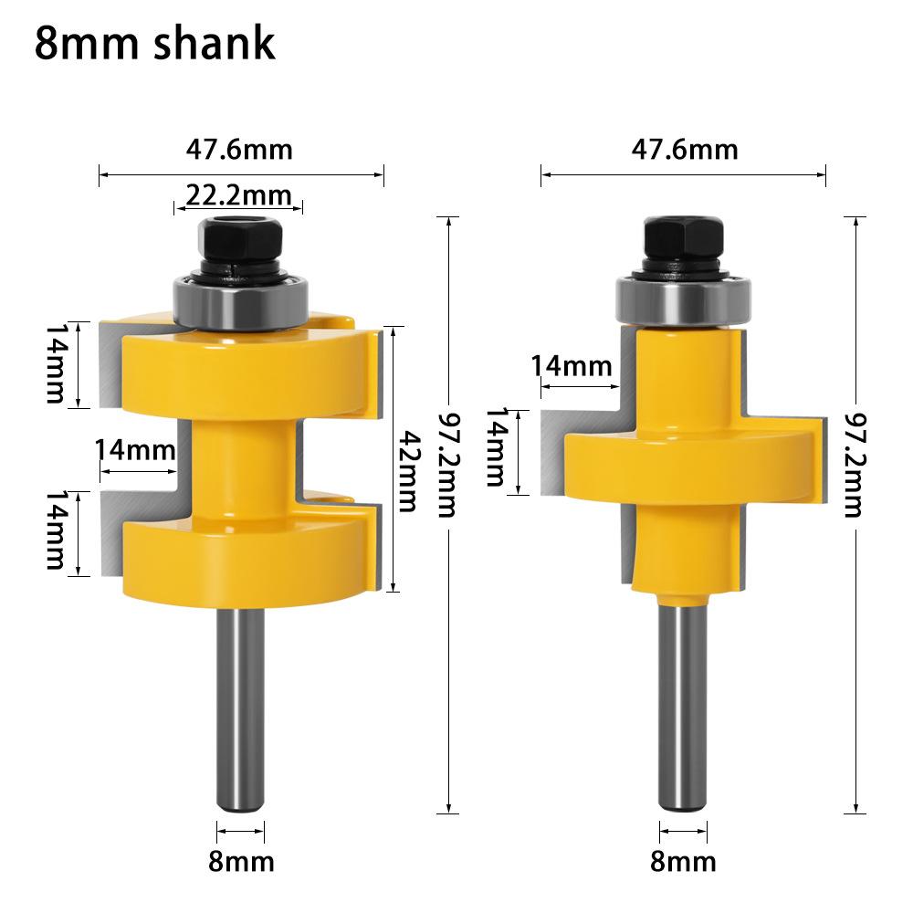 

8-зубчатая фреза для шиповки шарообразная, фреза для пазлов, фреза для пола, фреза для шиповки, фреза для деревообработки, фреза для пазов, вогнуто-выпуклый паз Ball square tooth tenon knife set - 8 handles
