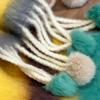 Only home, keep N strips for yourself! Real Rex Rabbit Hairball! Thick Hair Flu Pulled Tassel Striped Big Scarf Big