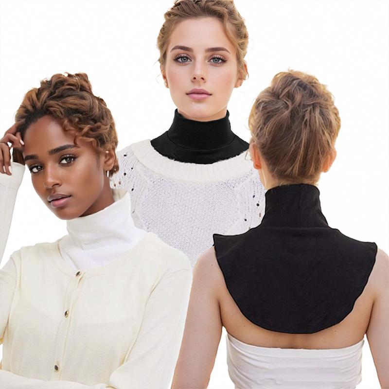1PC Neck Protection Innerwear Fake Collar Soft High Collar Decorative Collar Scarf Cover Skin-friendly German Velvet Warm